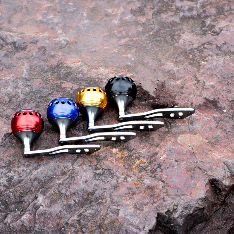 Rompin Fishing Reel Handle Aluminum Alloy EVA Knob Rocker Strong Durable Single Fishing Reel Handle Bait casting Reel Accessory