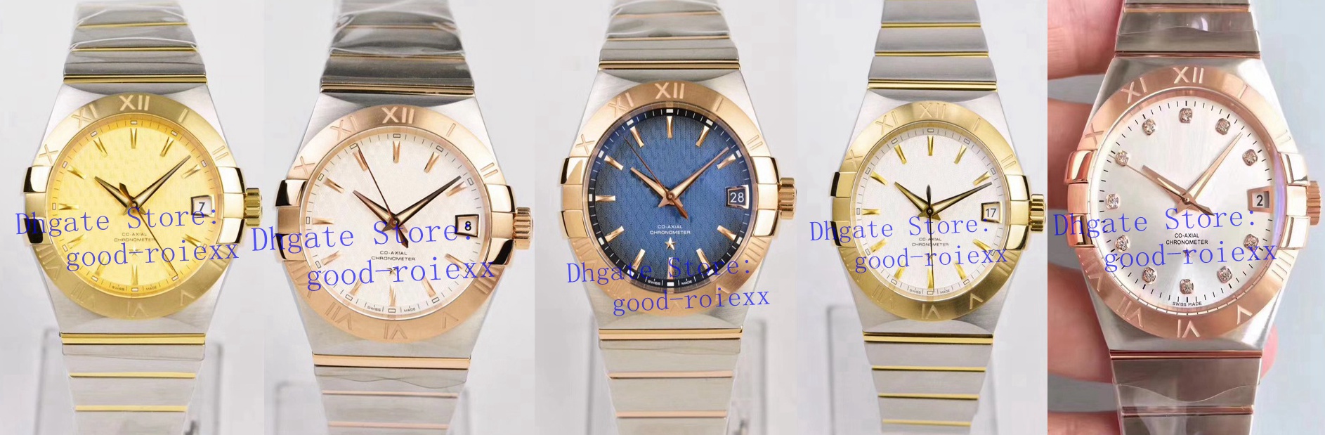 Unisex 38mm Watch Blue White Golden Automatic Cal.8500 Ladies Women Mens VS Factory Watches Axial Chronometer Yellow Rose Gold Wristwatches, 0011
Unisex 38mm Watch Blue White Golden Automatic Cal.8500 Ladies Women Mens VS Factory Watches Axial Chronometer Yellow Rose Gold Wristwatches, 0011