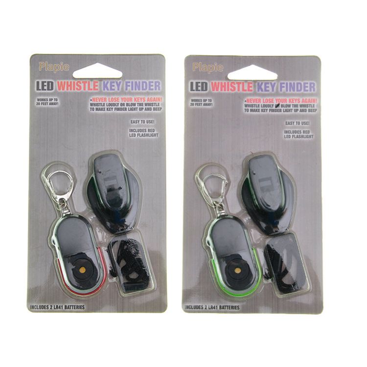 New Arrival Wireless 10m Anti-Lost Alarm Key Finder Locator Keychain Whistle Sound Control LED Light Mini Anti Lost Key Finder