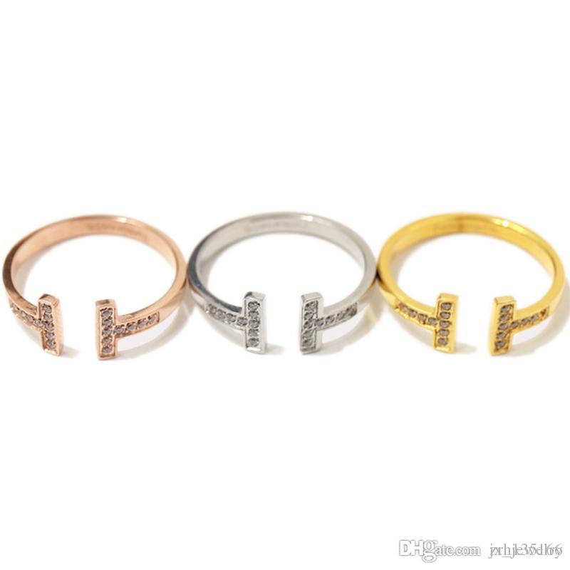 2019 new jewelry S925 sterling silver rings for women open diamond rings Designer letter T style Wedding rose gold ring
2019 new jewelry S925 sterling silver rings for women open diamond rings Designer letter T style Wedding rose gold ring