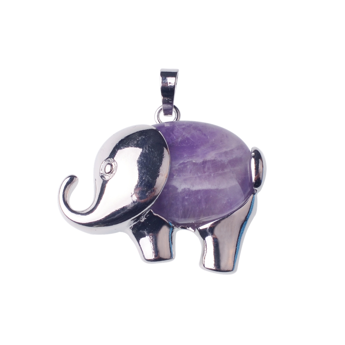 Alloy Elephant Gemstone Pendant Men and Women Old and New Year Easter Gifts Fashion Valentine's Day Gift Necklace