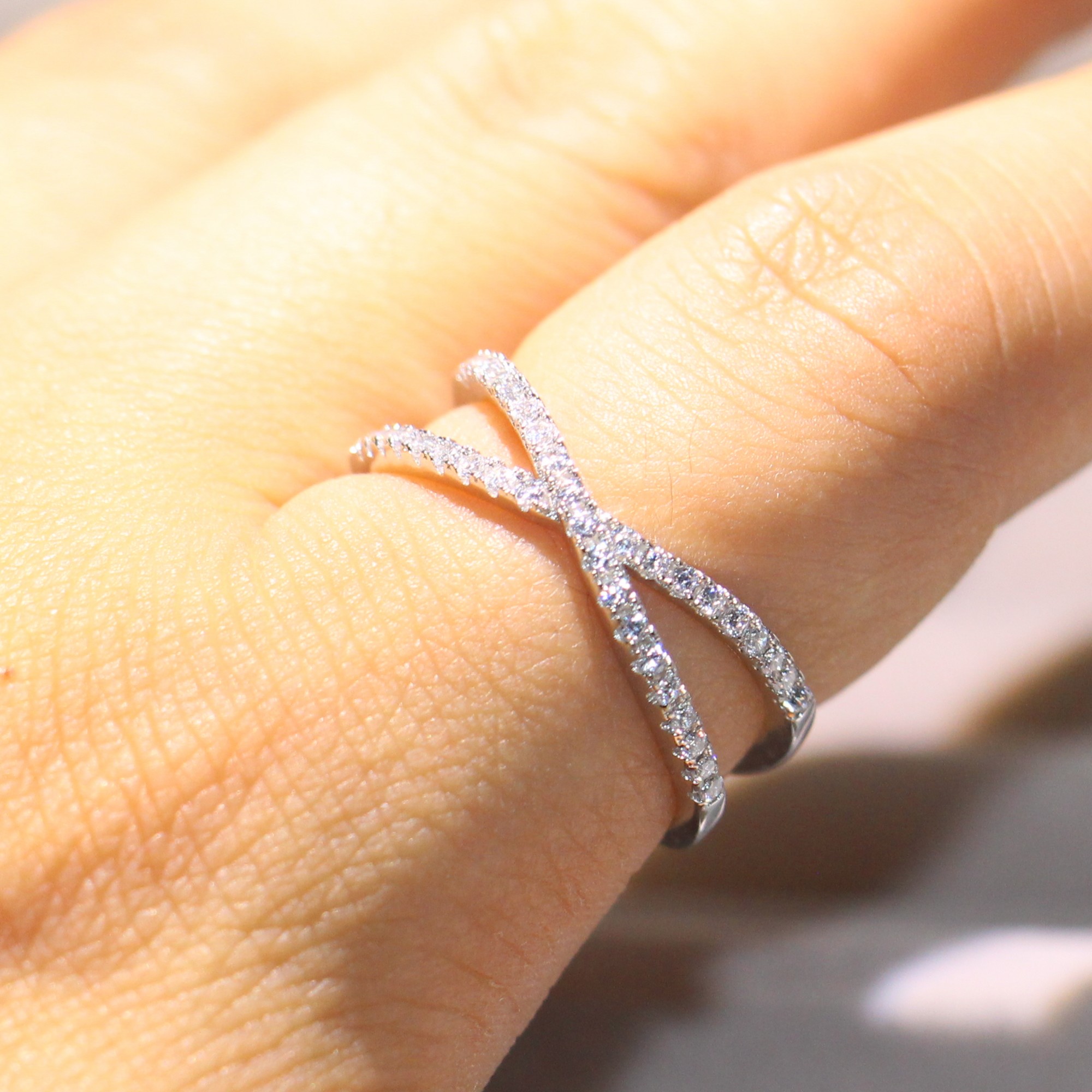 Sterg 5A Cubic Zirconia Eternity Ring Set: Handmade Fashion Jewelry, Real Sier Wedding Engagement Band