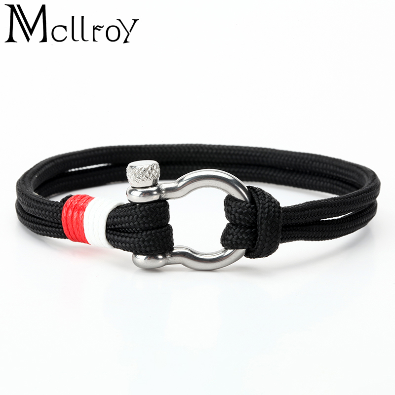 Mcllroy bracelets & bangles men Braided umbrella rope Bracelet outdoors Stainless steel D buckle bracelet gifts for men 2018 new
Mcllroy bracelets & bangles men Braided umbrella rope Bracelet outdoors Stainless steel D buckle bracelet gifts for men 2018 new