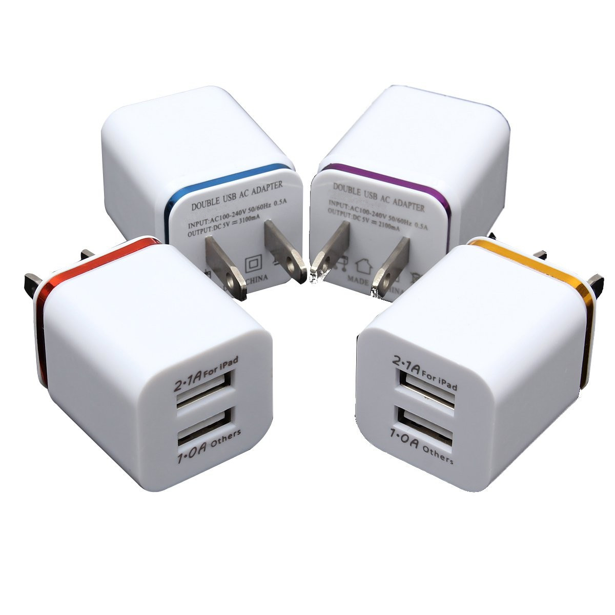 Metal Dual USB wall Charger US EU Plug 2.1A AC Power Adapter Wall Charger Plug 2 port for Phone
Metal Dual USB wall Charger US EU Plug 2.1A AC Power Adapter Wall Charger Plug 2 port for Phone