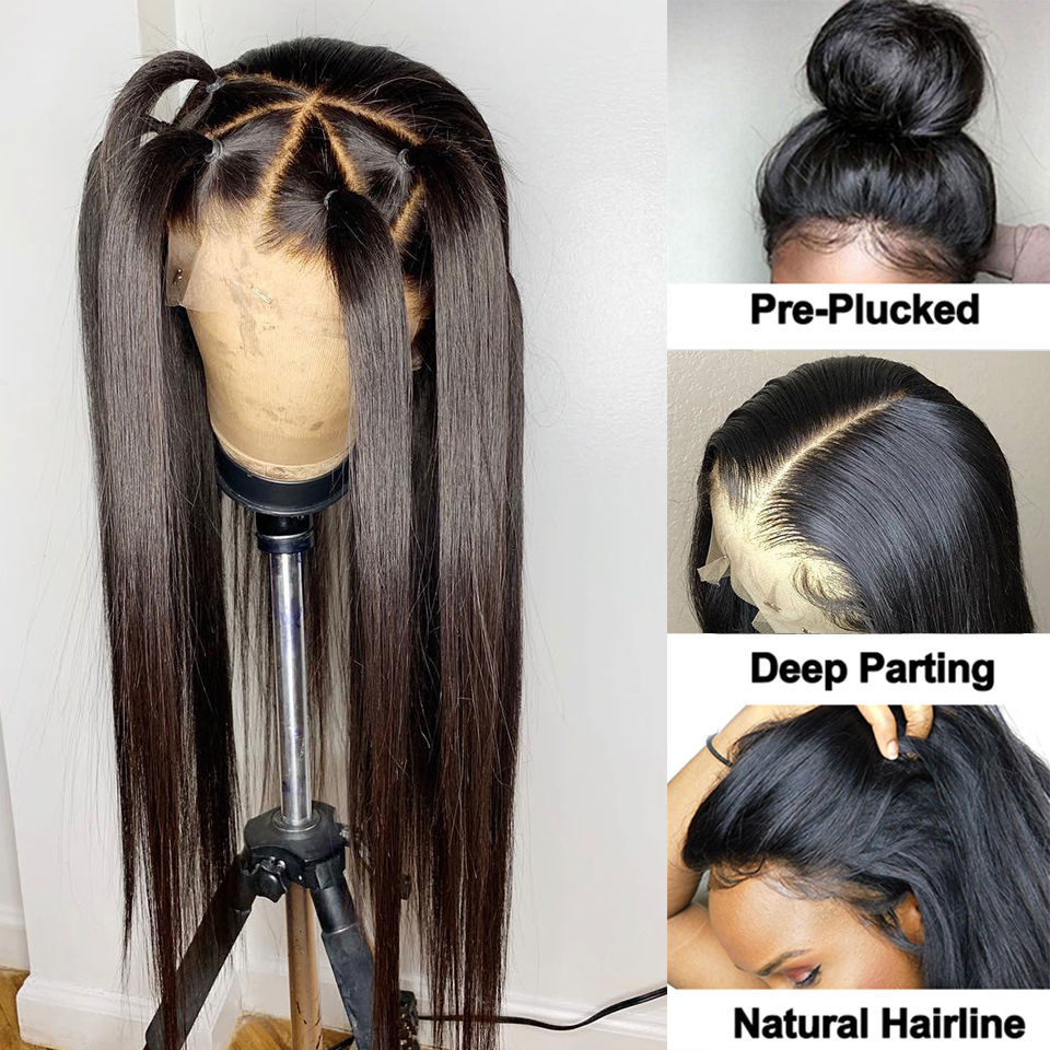 12A Raw Human Hair Straight Lace Frontal Wig Brazilian 13x6 Lace Front Wig Straight Lace Front Human Hair Wig