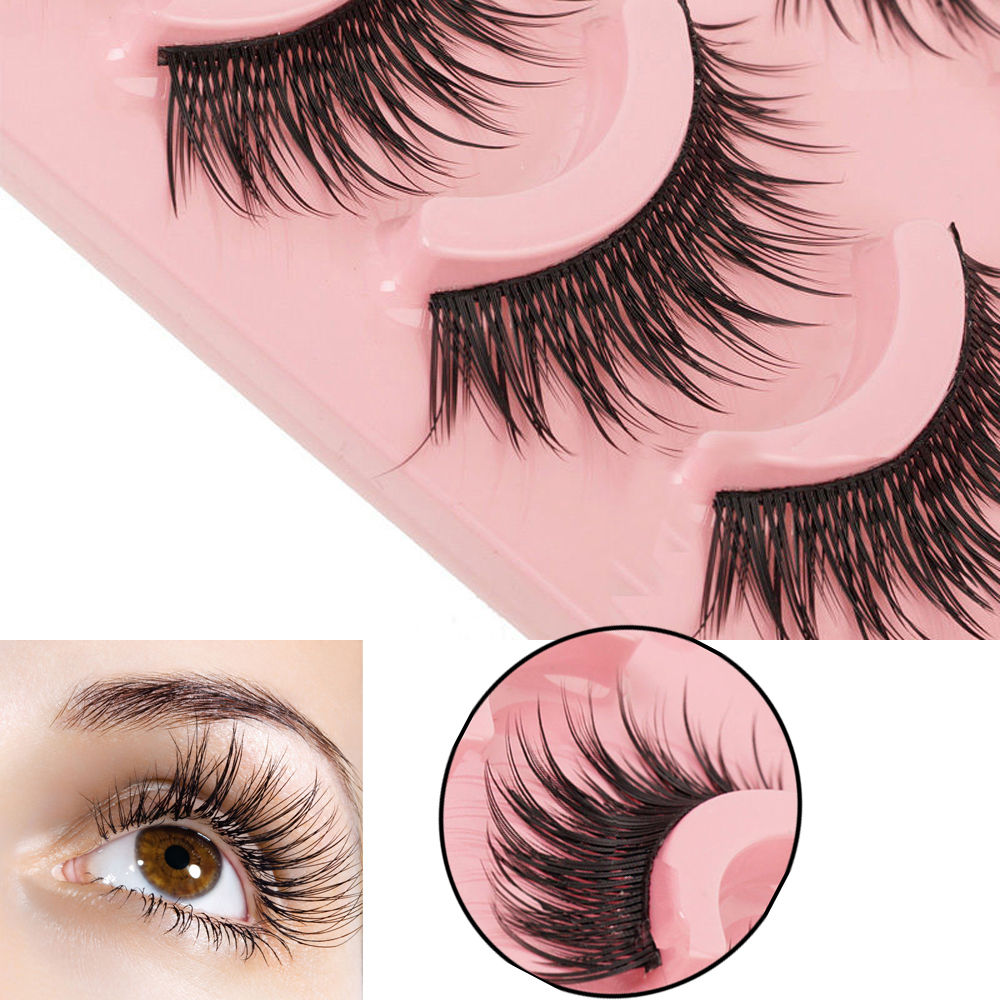 5 Pairs 15 mm Natural Long Thick Eye Lashes Extension Tools Makeup Long Beauty False Eyelashes