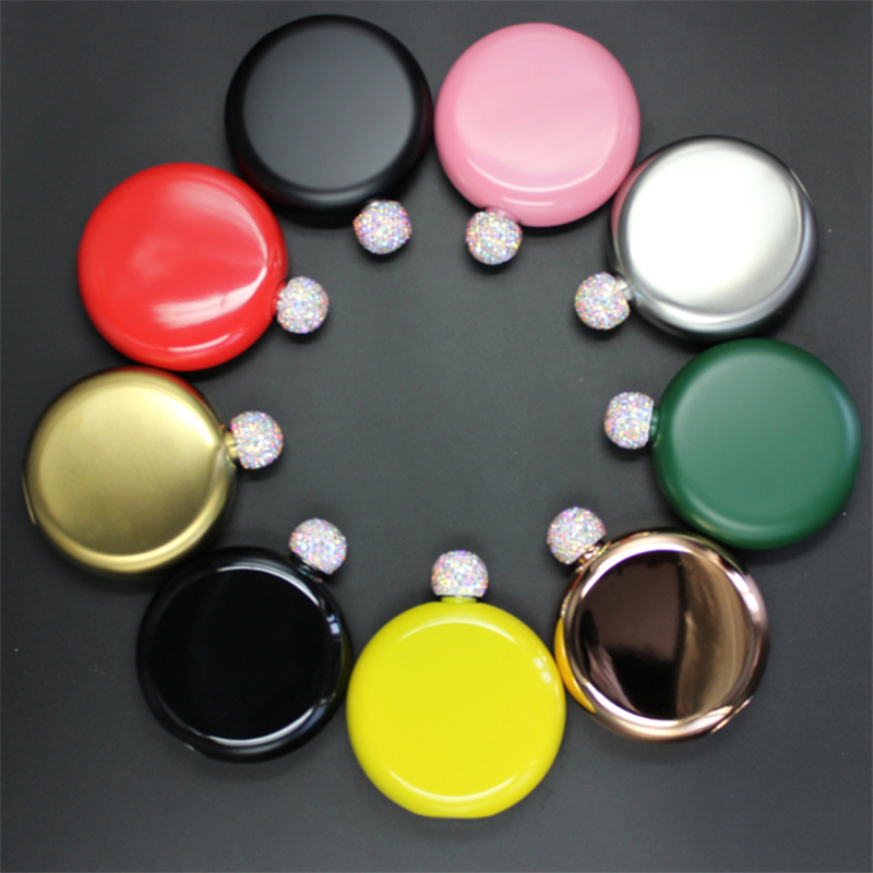 5oz Diamond Hip Flasks Stainless Steel Flagon With Rhinestone lid Cover Mini Hip Flask Round Wine Pot Flask Portable Bottle
5oz Diamond Hip Flasks Stainless Steel Flagon With Rhinestone lid Cover Mini Hip Flask Round Wine Pot Flask Portable Bottle