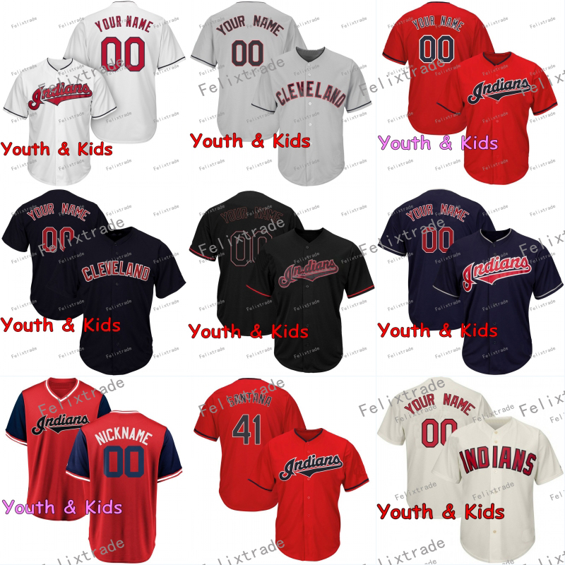 Youth Kids 41 Carlos Santana Cleveland Francisco Lindor Jose Ramirez Trevor Jake Bauers Leonys Martin Jason Kipnis Perez Indians Jerseys, Red(2018 players weekend)
Youth Kids 41 Carlos Santana Cleveland Francisco Lindor Jose Ramirez Trevor Jake Bauers Leonys Martin Jason Kipnis Perez Indians Jerseys, Red(2018 players weekend)