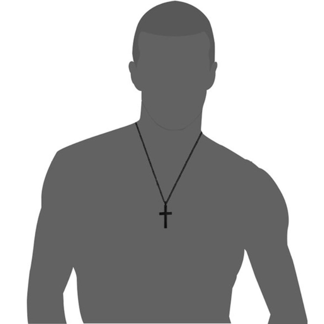 High Quality Polished Cross Pendant Necklace Gold/Black Gun Plated Stainless Steel Fashion Religious Jewelry for Women Men