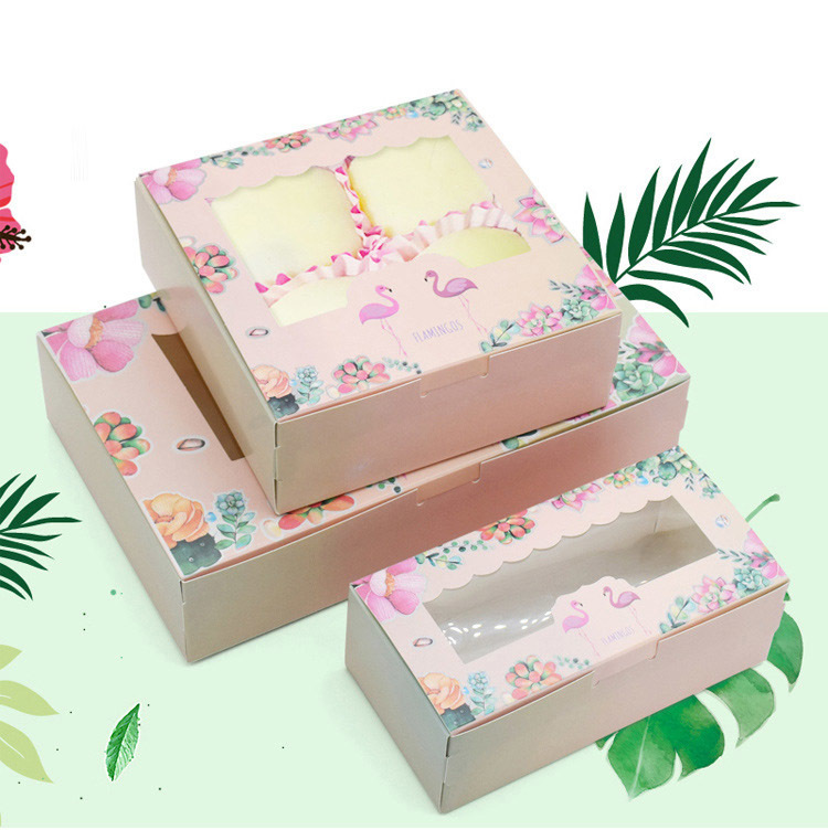 Flamingo Kraft Paper Box With Window Party kids Birthday Gift Paper Boxes Food Packaging Candy wedding Cardboard Cake Box
Flamingo Kraft Paper Box With Window Party kids Birthday Gift Paper Boxes Food Packaging Candy wedding Cardboard Cake Box