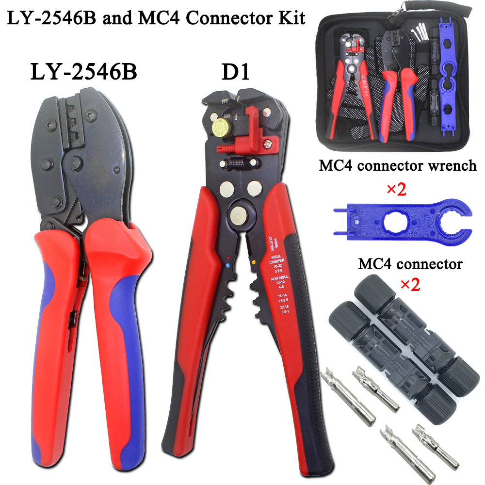 CNLX LY-2546B MC4 pliers line photovoltaic capacity 2.5 / 4 / 6mm2 14-10AWG connector set solar D1 line cutting tool
CNLX LY-2546B MC4 pliers line photovoltaic capacity 2.5 / 4 / 6mm2 14-10AWG connector set solar D1 line cutting tool