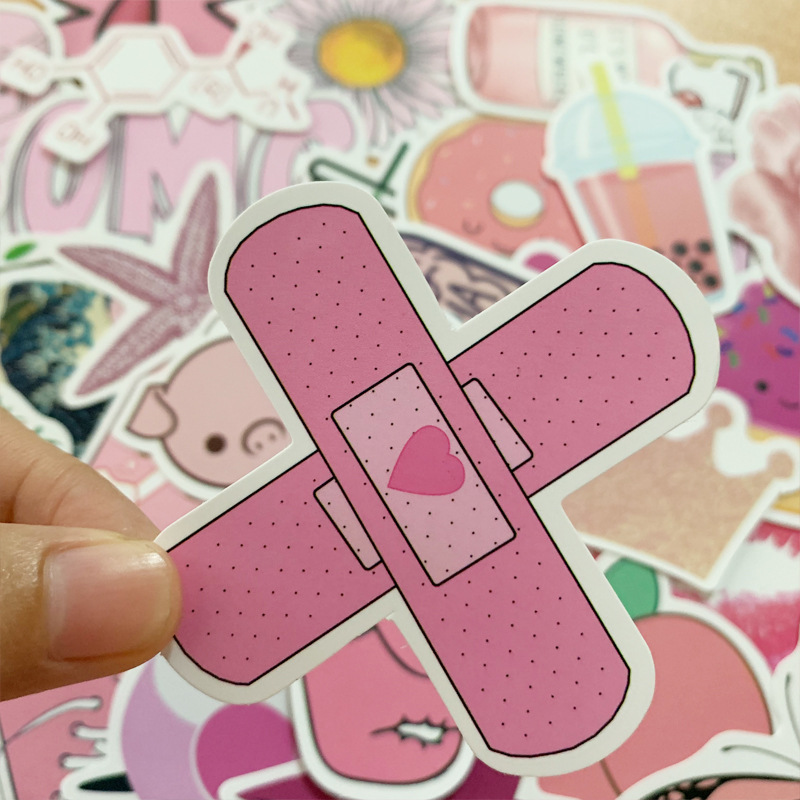 50pcs Lovely Stickers Cute Girl Stickers Car Waterproof Decales Aesthetic Trendy Girls Teens Sticker for Water Bottles Laptop Phone Motorcycle