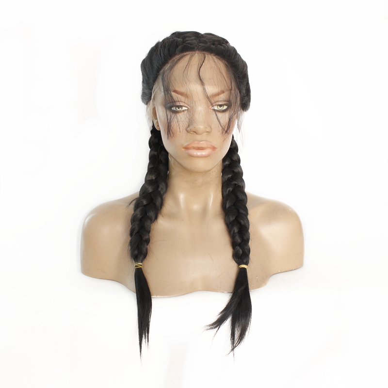 Double Braids Synthetic Braided Lace Front Wig 2X Twist Braids Wigs with Baby Hair Heat Resistant Synthetic Wigs, Black
Double Braids Synthetic Braided Lace Front Wig 2X Twist Braids Wigs with Baby Hair Heat Resistant Synthetic Wigs, Black