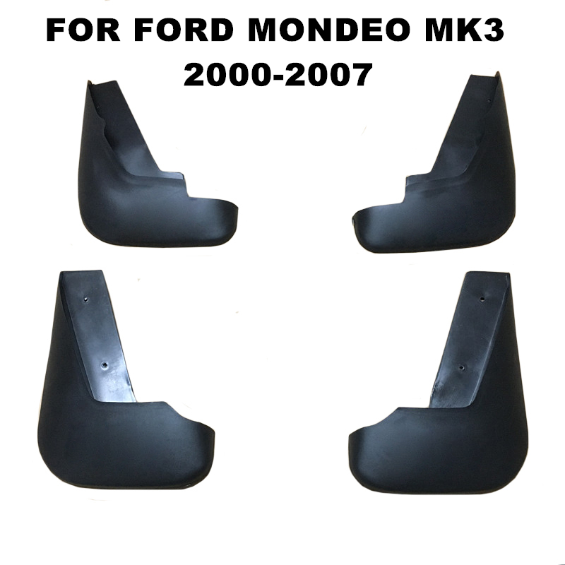 

4Pcs/Set Car Mudflaps Splash Guards Mud Flap Mudguards Fender For Ford MONDEO FUSION MK3 2000-2007 Car Styling Accessories, Black