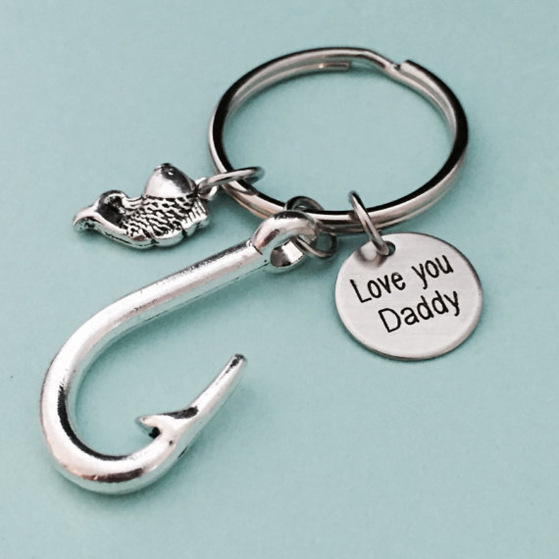 Fish Hook Keyring Metal Keychain Lovely You Daddy Letter Print Personalize Car Keychain Small Key Chain Ring Father's Day Gift VT1742
Fish Hook Keyring Metal Keychain Lovely You Daddy Letter Print Personalize Car Keychain Small Key Chain Ring Father's Day Gift VT1742