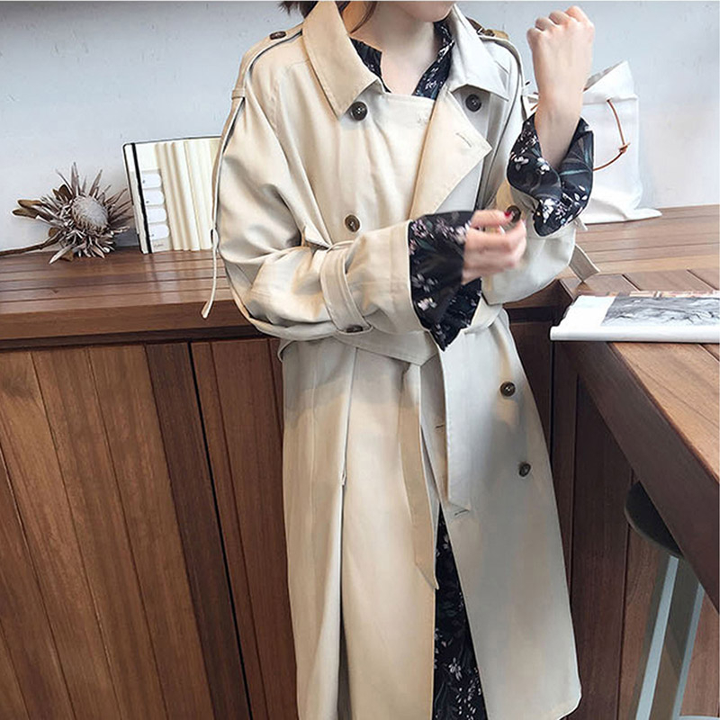 2020 New Autumn Double Breasted long Trench Coat women Korean Style Fashion Women Beige loose Belt Mujer Windbreaker Female FY79
2020 New Autumn Double Breasted long Trench Coat women Korean Style Fashion Women Beige loose Belt Mujer Windbreaker Female FY79