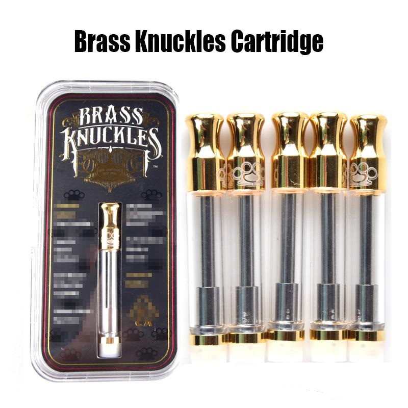 High Quality Brass Knuckles Vape Cartridge 0.5/1.0ml Glass Dual Cotton Coil Thick Oil Atomizer Carts for 510 Battery Mod Vaporizer Pen Kit
High Quality Brass Knuckles Vape Cartridge 0.5/1.0ml Glass Dual Cotton Coil Thick Oil Atomizer Carts for 510 Battery Mod Vaporizer Pen Kit