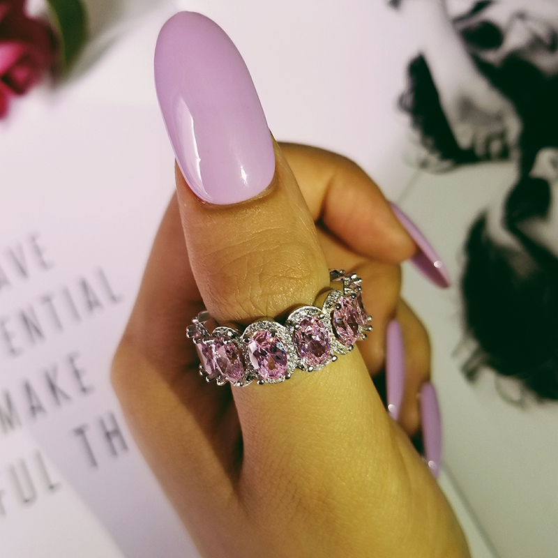 2024 Sier Wedding Ring: Multi-Style White Topaz CZ Eternity Band be49