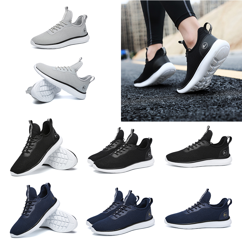 

2020 Blue Low cut Black Grey blue Men Running shoes comfortable Cheap breathable women men shoe sports sneakers 35-45 Style 11, A1