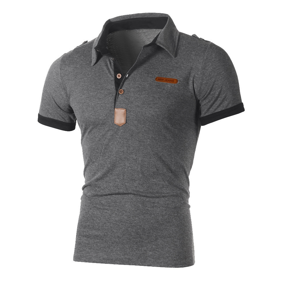 Fashion Personality Men's Casual Slim Short Sleeve Letter Top Blouse Shirt Slim Fit Tops solid formal loose clothing, Gary
Fashion Personality Men's Casual Slim Short Sleeve Letter Top Blouse Shirt Slim Fit Tops solid formal loose clothing, Gary