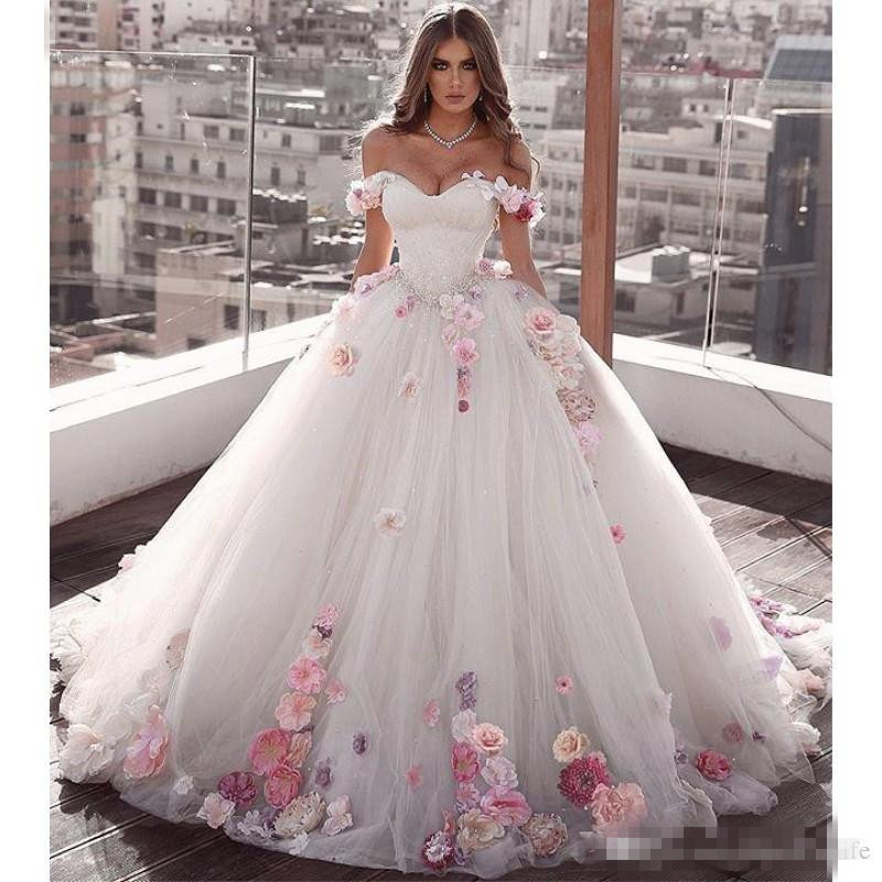 Glamorous Off the shoulder Princess Wedding Dresses 2019 Long Engagement Dresses A-Line Hand Made Flowers Tulle Plus Size Bridal Dresses, Black
Glamorous Off the shoulder Princess Wedding Dresses 2019 Long Engagement Dresses A-Line Hand Made Flowers Tulle Plus Size Bridal Dresses, Black
