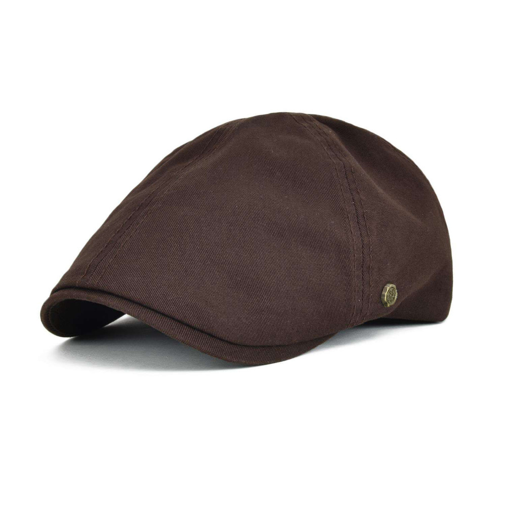 VOBOOM Cotton Ivy Flat Cap Berets Spring Summer Men Women Solid Casual Driver Cooker Retro Male Female Boina 063 Y200110