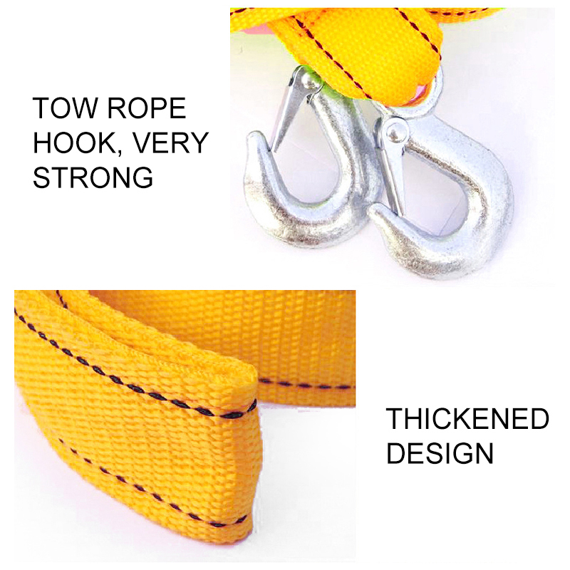 3M Car Nylon Towing Rope Car Safety First Aid Traction Pull Rope Pickup Truck Rope Auto Luggage Belt