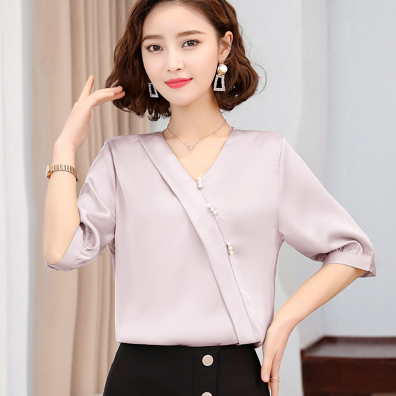 Korean Silk Blouse Women Satin Blouses Shirts Woman Beading V Neck Blouse Shirt Plus Size Blusas Mujer De Moda 2020 Ladies Tops, Green
Korean Silk Blouse Women Satin Blouses Shirts Woman Beading V Neck Blouse Shirt Plus Size Blusas Mujer De Moda 2020 Ladies Tops, Green