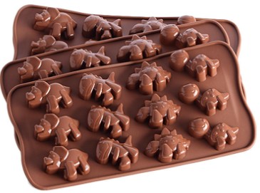 12 cavities dinosaurs shaped Hard Polycarbonate Chocolate Mould PC Candy Pasta Tool Injection PC Cake Mold
