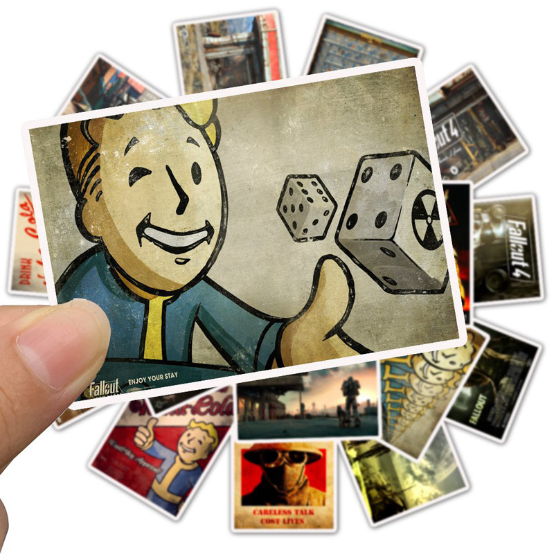 25pcs/Set Cool Waterproof Game Fallout Graffiti Stickers Skateboard Suitcase Guitar Laptop Motorcycle Children Funny Sticker Kids Toys