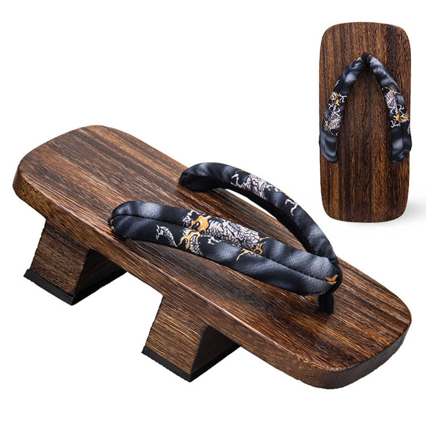 Oriental Japanese Wooden Clogs Geta Slippers for Man Onmyoji Cosplay Shoes Paulownia Male Chinese Samurai Summer Sandals Y200107