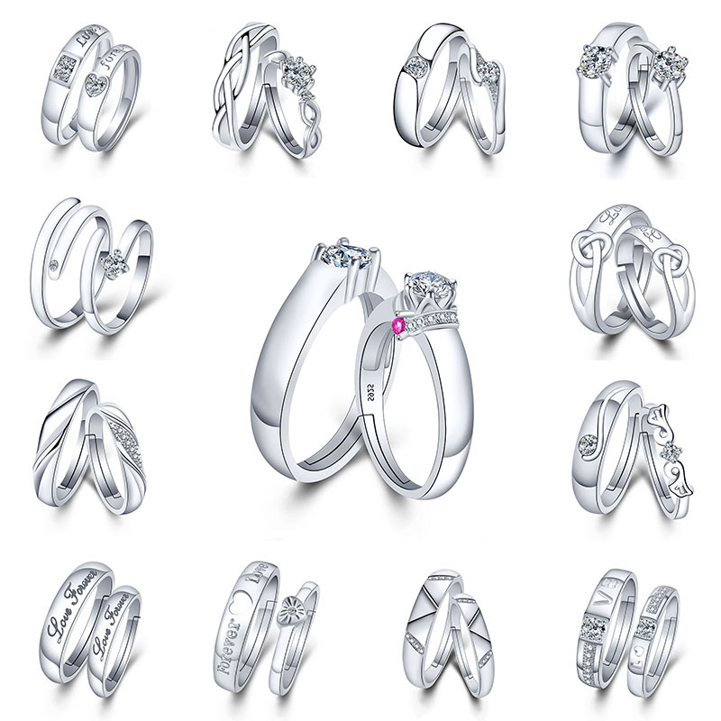 Wedding Ring For Love silver Crystal CZ Couple Rings Set Men Women Engagement fashion jewelry will and sandy
Wedding Ring For Love silver Crystal CZ Couple Rings Set Men Women Engagement fashion jewelry will and sandy
