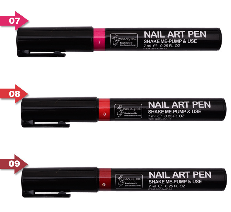 NA061 16 Colors Nail Art Painting pens Design UV Gel Polish 3D Nail Art DIY Decoration Manicure Acrylic Paint Nail paint brush