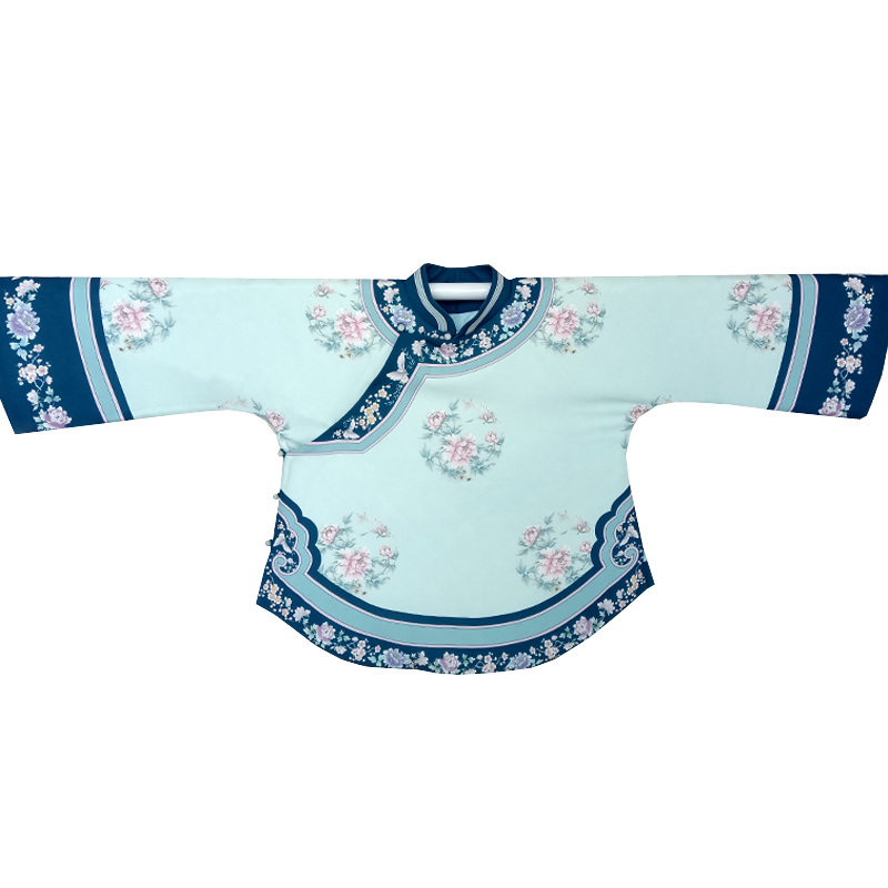 Retro Traditional flat cut big sleeve cheongsam Jacket Top Chinese Ancient Qing Dynasty Clothing Royal Lady Unique Embroidery short Coat