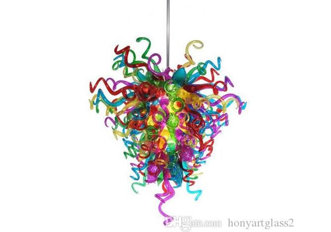 AC 110V 120V 220V 240V Multi Color Blown Glass Chandelier Light Bedroom Decorative Murano Glass New Italian Style Chandelier