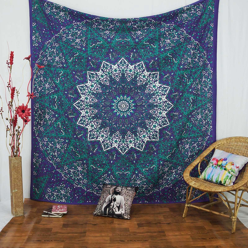 New Mandala Tapestry Hippie Home Decorative Wall Hanging Bohemia Beach Mat Yoga Mat Bedspread Table Cloth 210x148CM