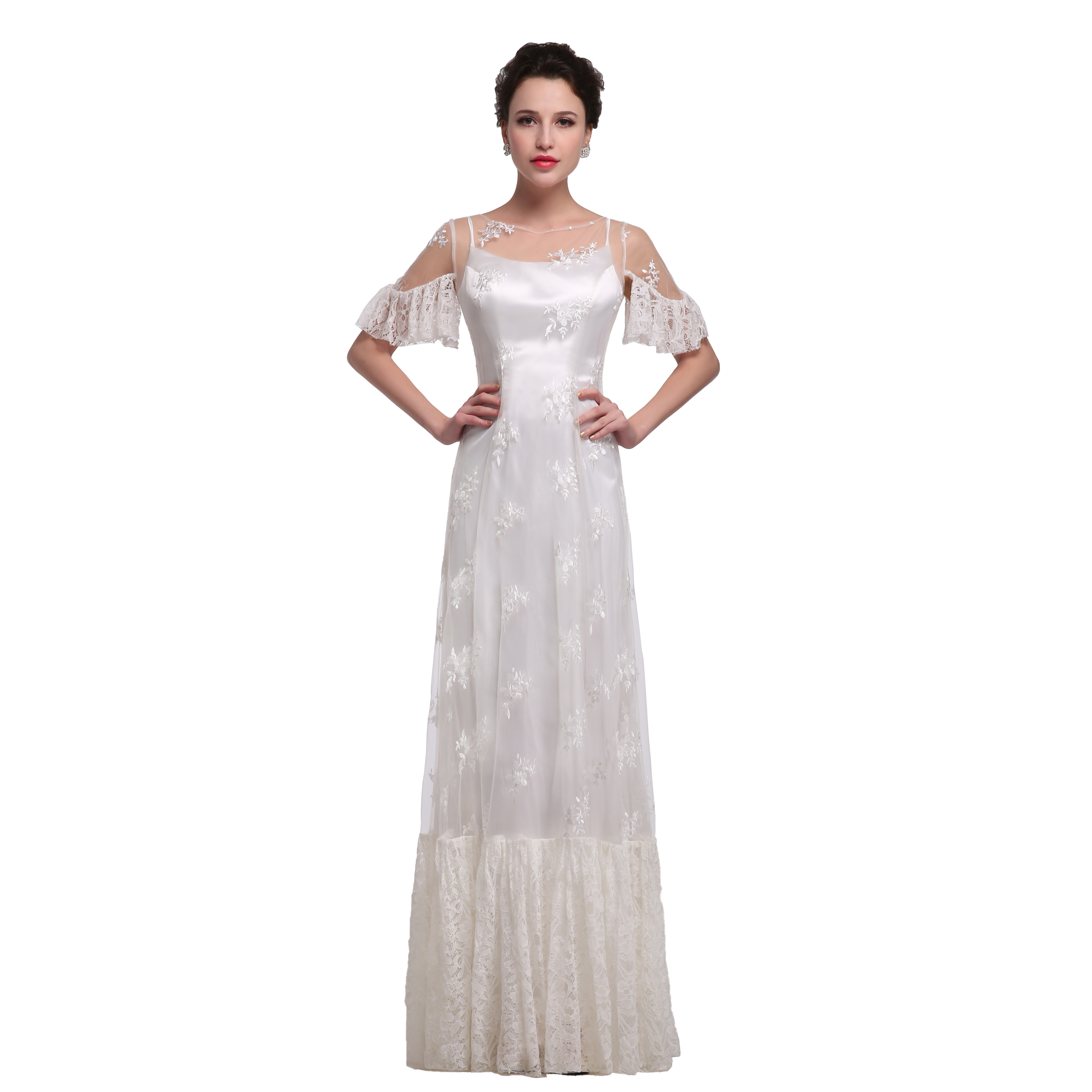 2021 Wedding Dresses Plus Size Bridal Gowns A-Line Lace Read pictures Ivory Beach Country Western Wedding Dresses, Lavender 
2021 Wedding Dresses Plus Size Bridal Gowns A-Line Lace Read pictures Ivory Beach Country Western Wedding Dresses, Lavender