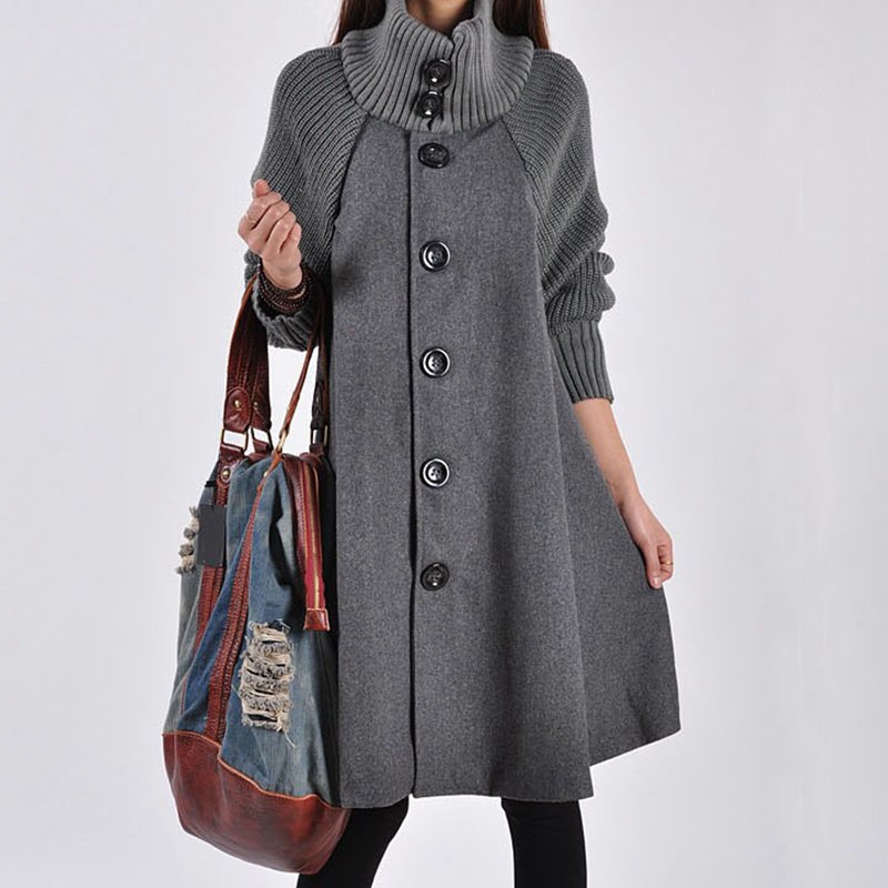 Mferlier Womans Coats Winter Warm Turtleneck Long Sleeve Knitted Spliced Red Gray Black Oversized 8XL 6XL 4XL Chic Womens Coat
Mferlier Womans Coats Winter Warm Turtleneck Long Sleeve Knitted Spliced Red Gray Black Oversized 8XL 6XL 4XL Chic Womens Coat