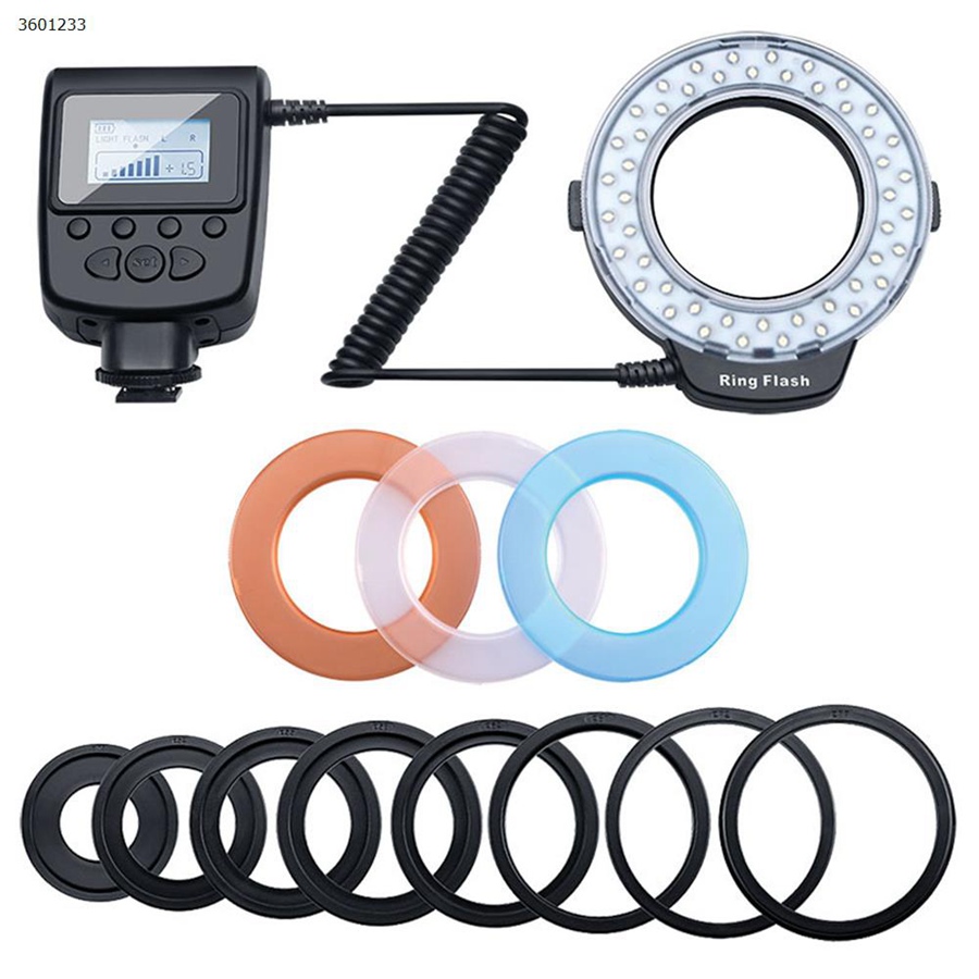 Portable LED Macro Ring Flash Light Lamp for Nikon Olympus Sony DSLR camera High Resolution LCD Display
Portable LED Macro Ring Flash Light Lamp for Nikon Olympus Sony DSLR camera High Resolution LCD Display