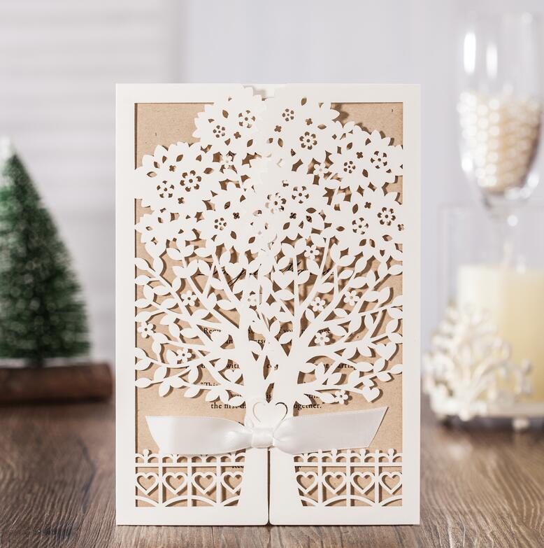 High-grade hollow out invitation card, blank interior pages can be customized a hot sale in The wedding season WQ06