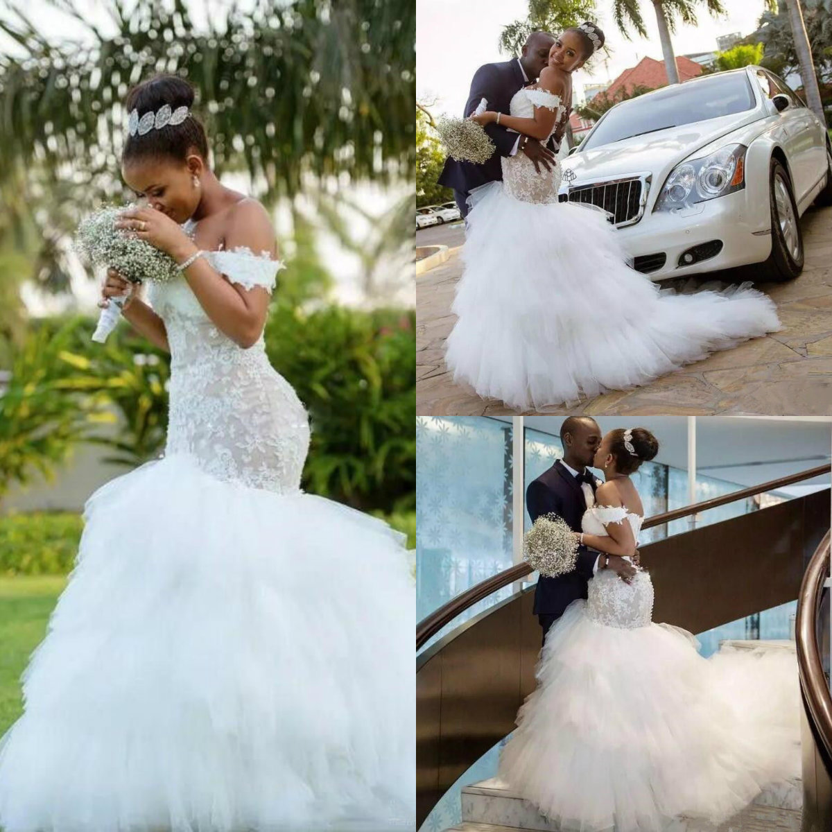 2019 Lace Mermaid Wedding Dresses Off The Shoulder Appliqued Tiered Skirts Beach Wedding Dress Sweep Train Plus Size Boho Bridal Gowns, Red
2019 Lace Mermaid Wedding Dresses Off The Shoulder Appliqued Tiered Skirts Beach Wedding Dress Sweep Train Plus Size Boho Bridal Gowns, Red