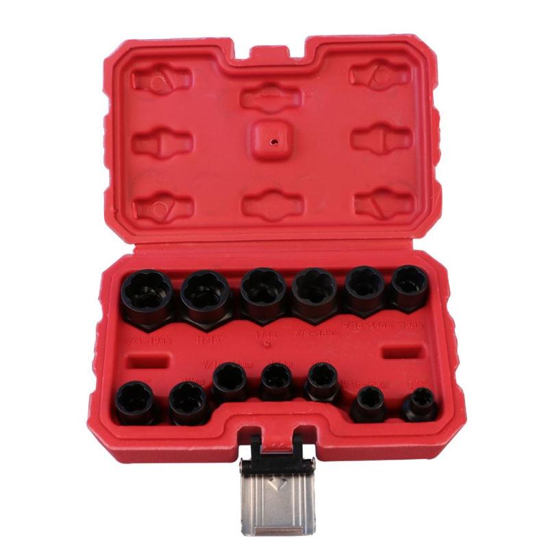 13Pcs Broken Nut Bolt Extractor Defective Nut Removal Tool Bolt & Set High Hardness Household Hardware Repair Tool with Box
13Pcs Broken Nut Bolt Extractor Defective Nut Removal Tool Bolt & Set High Hardness Household Hardware Repair Tool with Box