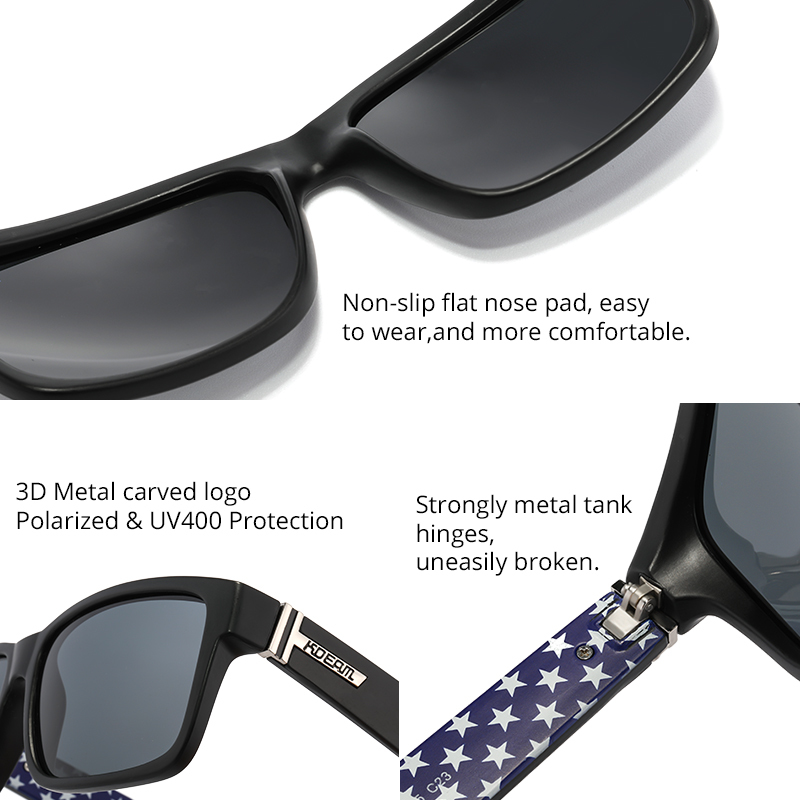 KDEAM Shocking Color 2020 Square Sport Men Sunglasses Polarized Elmore Fashion Glasses for Lady KD505 CX200706