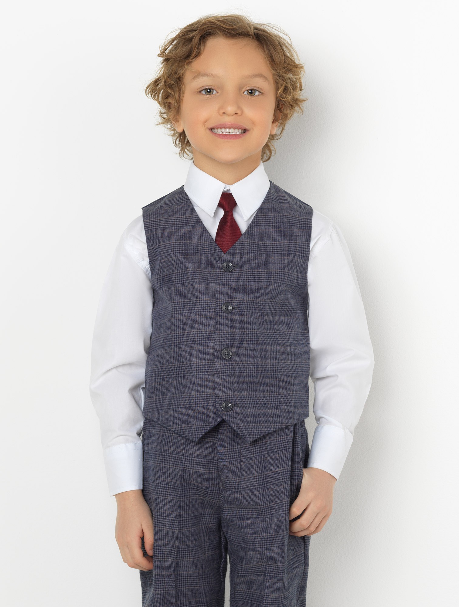 Spring Plaid Kids Wedding Tuxedos Handsome 2 Pieces Summer Boy's Pants Suits Flower Boys Formal Wear(Jacket+Pants)