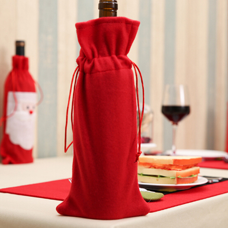 Christmas Wine Bottle Decor Set Santa Claus Bottle Cover Clothes Kitchen Decoration for New Year Dinner Party
Christmas Wine Bottle Decor Set Santa Claus Bottle Cover Clothes Kitchen Decoration for New Year Dinner Party