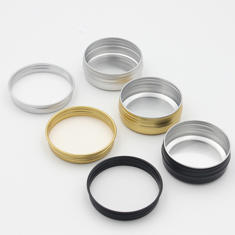 1Oz/30ml Aluminum Cosmetic Bottle Screw Lid Round Aluminium Jar Cans Makeup Empty Lip Balm Cosmetics Container