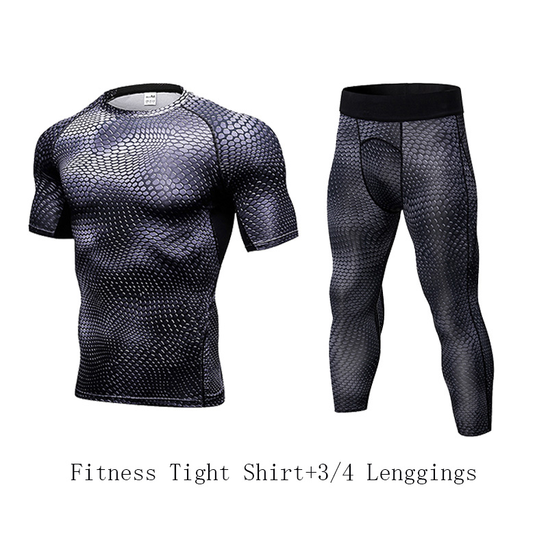 YD Muscle Men's Compression Suit 3/4 Leggings+Tshirt Quick Dry 2 pcs/set Running Set Fitness Tight Sport Jogging Suit Sportswear, Blue
YD Muscle Men's Compression Suit 3/4 Leggings+Tshirt Quick Dry 2 pcs/set Running Set Fitness Tight Sport Jogging Suit Sportswear, Blue