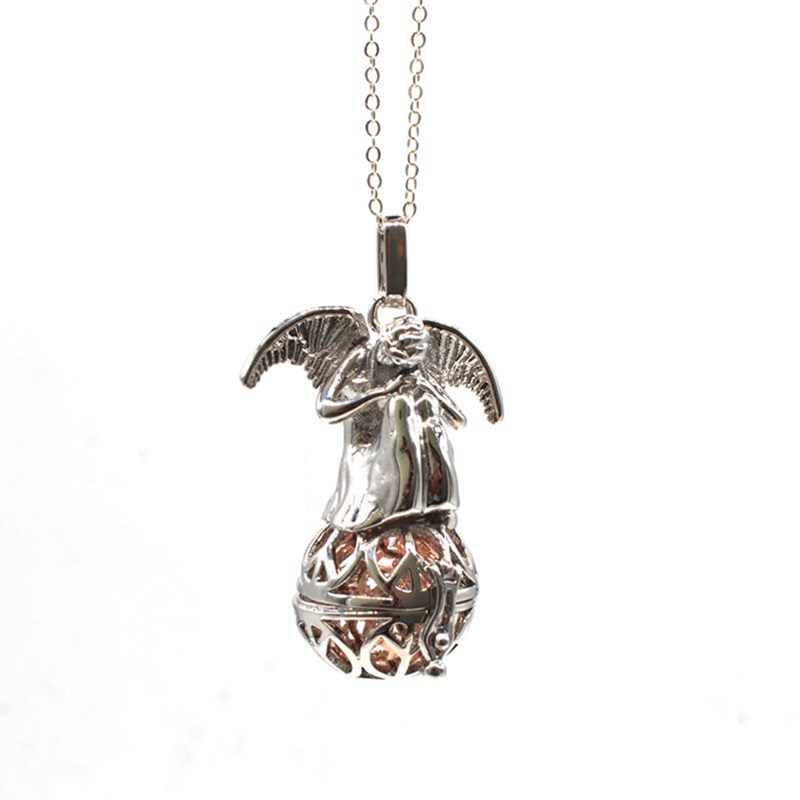 And harmonic pull necklace pregnant women angel alloy pendant pregnancy wishing ball gift