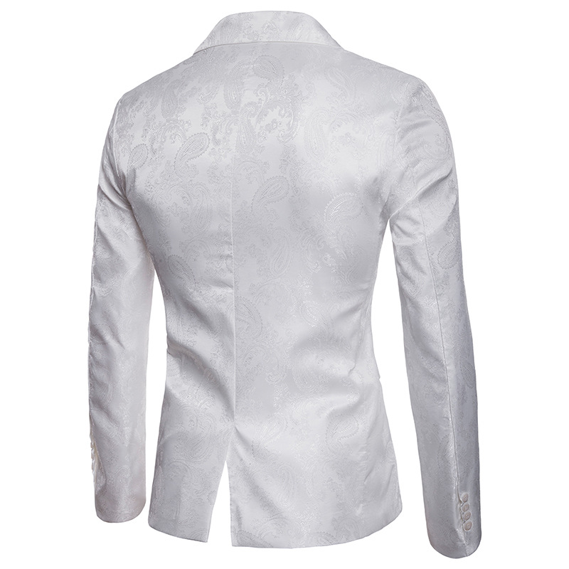 In Stock 6 Colors Mens Designer Jackets Floral Pattern Groom Wedding Tuxedos Peaked Lapel One Button Blazer 1 piece