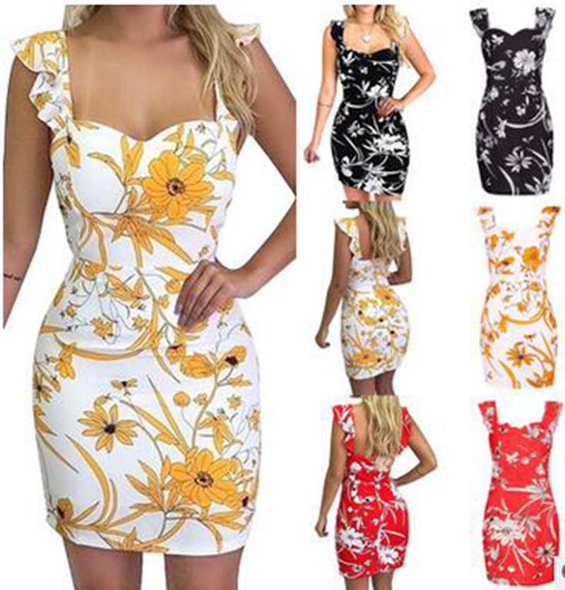 Wholesale European and American women's new fashion sexy printed U-neck suspender skirt, Red
Wholesale European and American women's new fashion sexy printed U-neck suspender skirt, Red